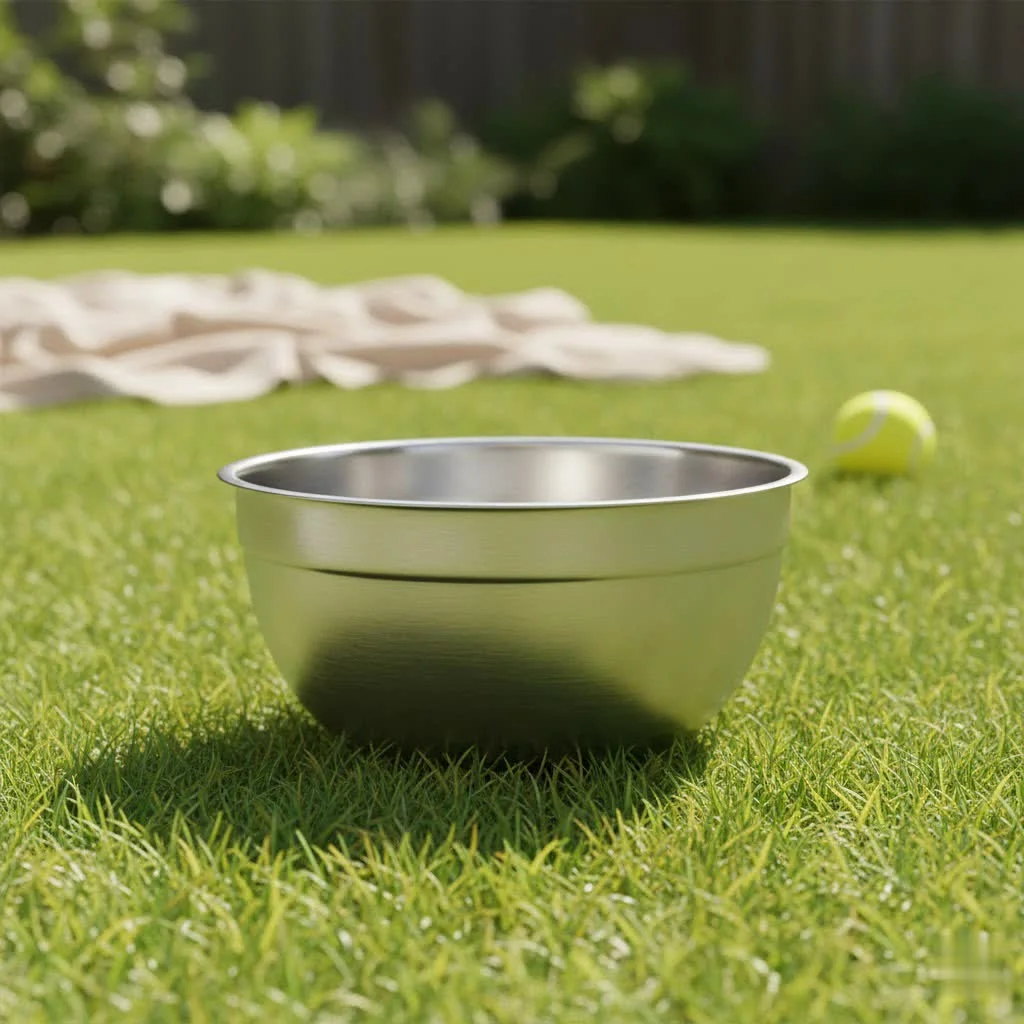 Stainless steel mixing bowls with lids
